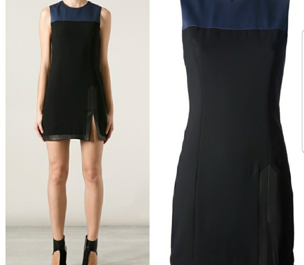 NWOT Rag & Bone Leather Trim Dress
